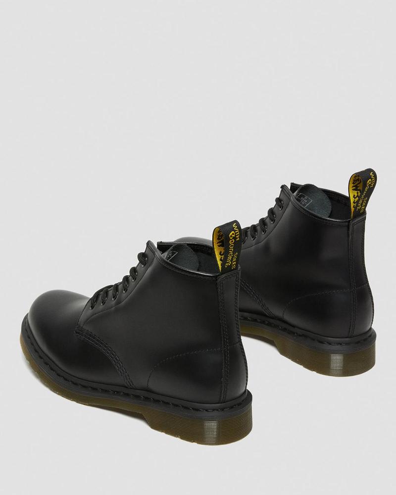 Dr Martens 101 Smooth Læder Ankelstøvler Herre Sort | DK 409ZUT